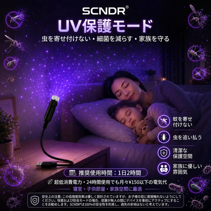 【5Dホログラム】 𝐒𝐂𝐍𝐃𝐑® プラネタリウム 家庭用 - 次世代の極上癒やし空間、スマート星空プロジェクター & ギャラクシーナイトライト